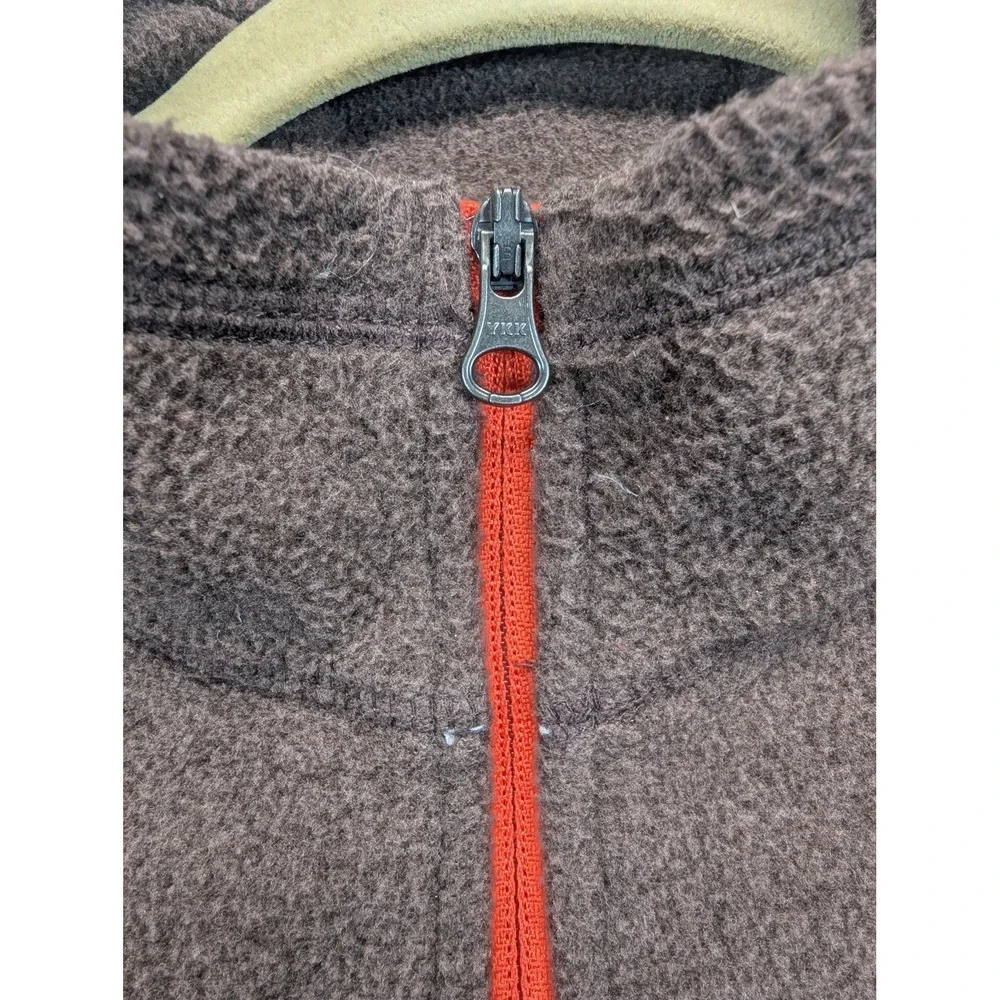The North Face Fleece Pullover Mens M Brown 1/4 Zip Hiking Outdoor Jacket